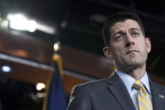 Paul Ryan delivers remarks during his weekly press conference in Washington, D.C., on June 21, 2018.