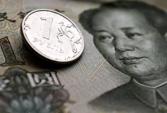 Russia ruble and Chinese yuan