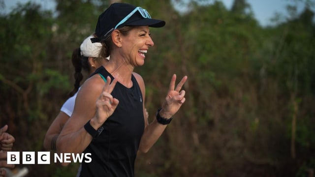 Natalie Dau during her run from Thailand to Singapore