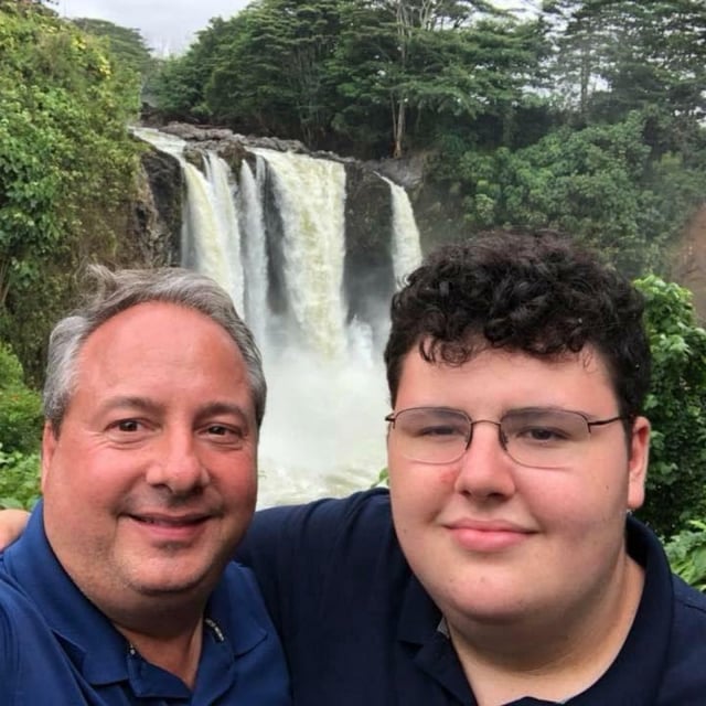 Las Vegas investor Jay Bloom and his son, Sean, 21, pose for a photo. The pair were offered discounted tickets to board ex-OceanGate CEO Stockton Rush's Titan submersible that ultimately imploded in June 2023 but declined due to multiple safety red flags.