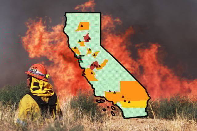 Wildfire map shows California fires