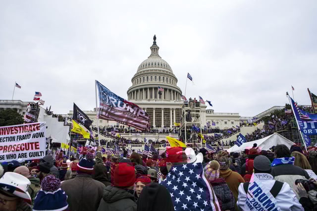 Supporters of President Donald Trump rally at the U.S. Capitol on Jan. 6, 2021. 