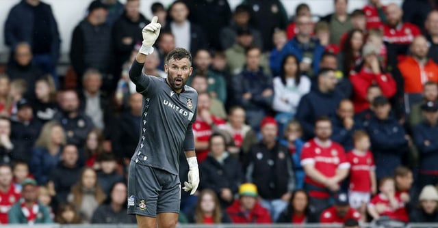 Soccer Football - England - League Two - Wrexham v Milton Keynes Dons - Racecourse Ground, Wrexham, Britain - August 5, 2023 Wrexham's Ben Foster reacts Action Images/Ed Sykes/File Photo
