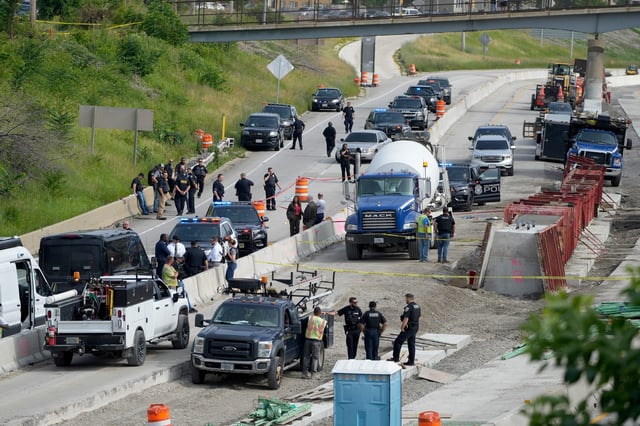 Police investigate after all northbound and southbound lanes on Interstate 43 from Capitol Drive to Locust Street were closed due to a police investigation in Milwaukee on Thursday, June 20, 2024.