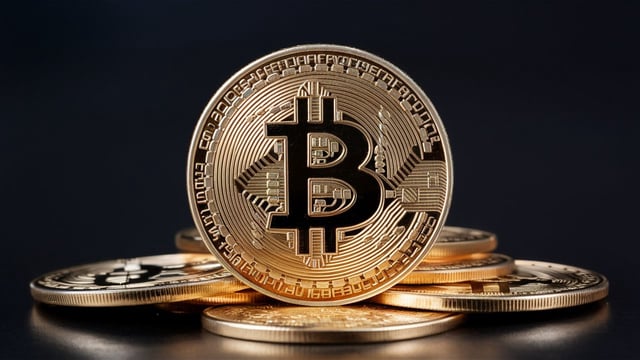 a stack of bitcoin
