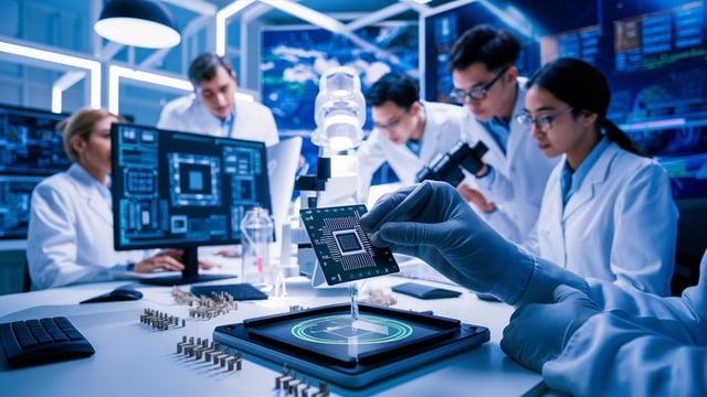 AI image of chip development / ByteDance and Broadcom in talks for further collaboration on advanced chip project