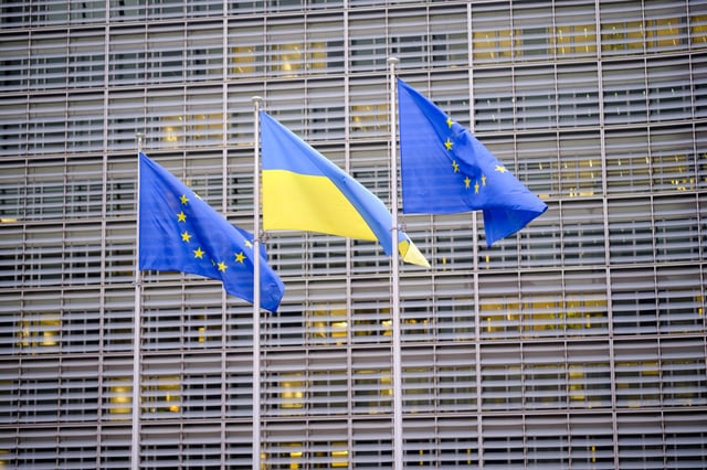 European Union flags