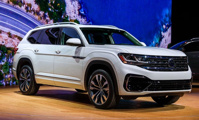The 2021 Volkswagen Atlas SUV is presented at the Chicago Auto Show at McCormick Place in Chicago, Illinois, USA, 06 February 2020.