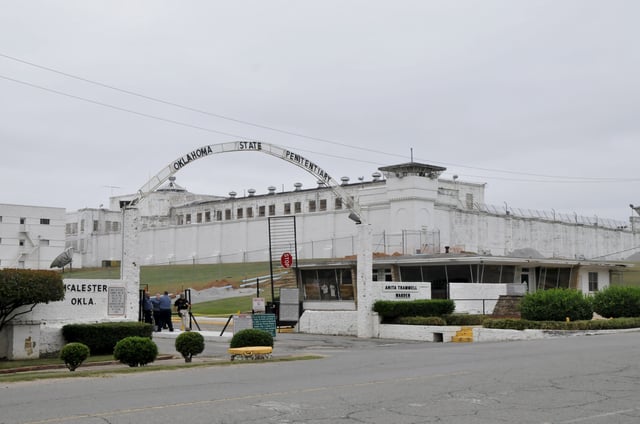 The Oklahoma State Penitentiary where Richard Rojem is set to be executed is seen in McAlester, Oklahoma September 30, 2015.