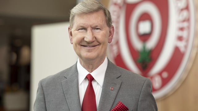 This undated photo provided by Ohio State University shows Walter "Ted" Carter Jr., who on Tuesday, Aug. 22, 2023, was named the next president of the institution. (Jodi Miller/Ohio State University via AP)