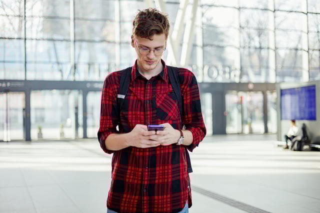 Man on cellphone