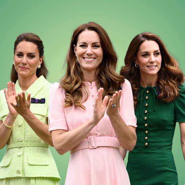 Princess Kate photographed at the Wimbledon Tennis Championship between 2019 and 2023. The royal's fashion choices for the annual tournament have won praise from fans and the fashion press.