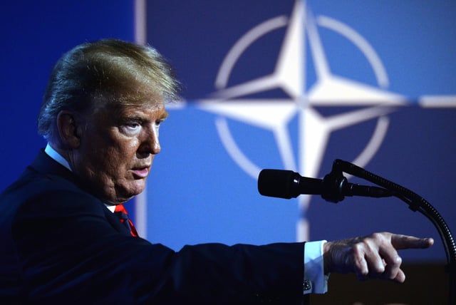 Donald Trump at 2018 NATO summit Belgium
