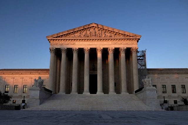 A view of the US Supreme Court in Washington, DC on July 1.