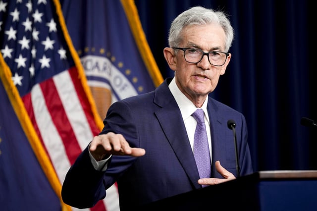 Jerome Powell at a news conference at the Federal Reserve in Washington on June 12, 2024.
