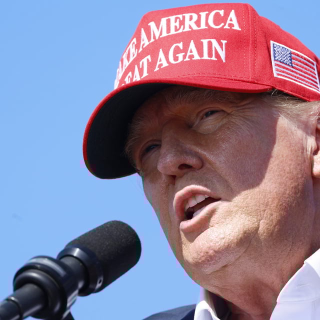 Republican presidential candidate, former U.S. President Donald Trump speaks during a rally at Greenbrier Farms on June 28, 2024 in Chesapeake, Virginia. On July 4, 2024, Mary Trump shared her "greatest fear" following the U.S. Supreme Court's ruling on presidential immunity.