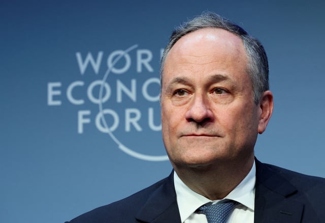 Doug Emhoff, husband of US Vice President Kamala Harris, attends the 54th annual meeting of the World Economic Forum in Davos, Switzerland, on January 18.