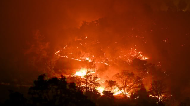 Thompson Fire in Oroville County, California on July 2, 2024.