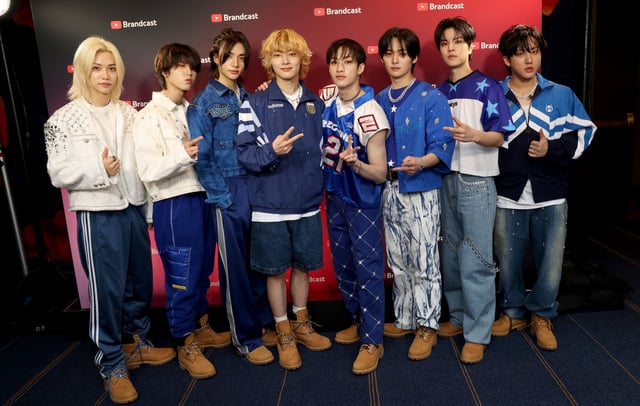 Stray Kids in 2024. Credit: Kevin Mazur/Getty Images for YouTube