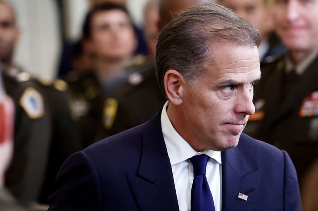 Hunter Biden departs from a Medal of Honor ceremony in the East Room of the White House on July 3, in Washington, DC.