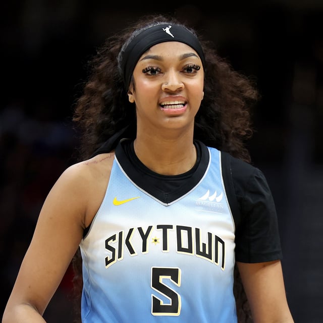SEATTLE, WASHINGTON - JULY 05: Angel Reese #5 of the Chicago Sky looks on during the game against the Seattle Storm at Climate Pledge Arena on July 05, 2024 in Seattle, Washington. 

Angel Reese has surpassed Candace Parker in consecutive double-doubles.