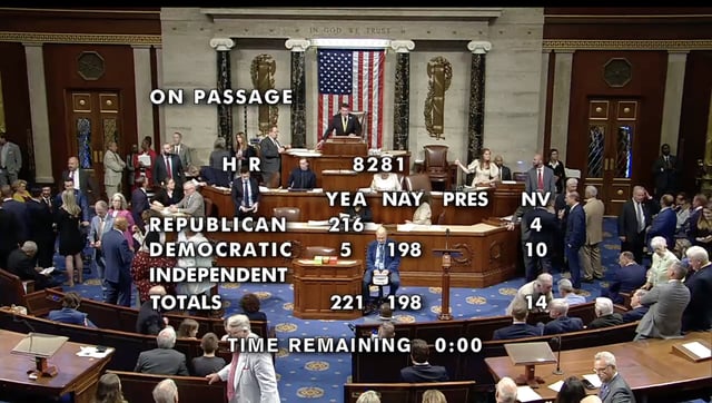 screenshot of final vote tally