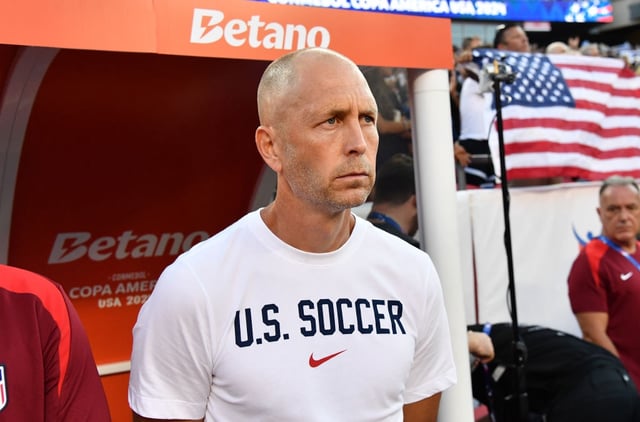 U.S. men’s soccer coach Gregg Berhalter before the Copa América loss to Uruguay on July 1.