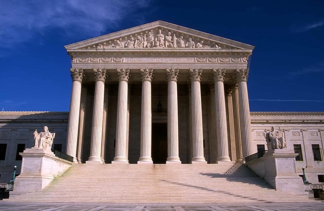 United states supreme court building by Jeff Kubina is licensed under public domain