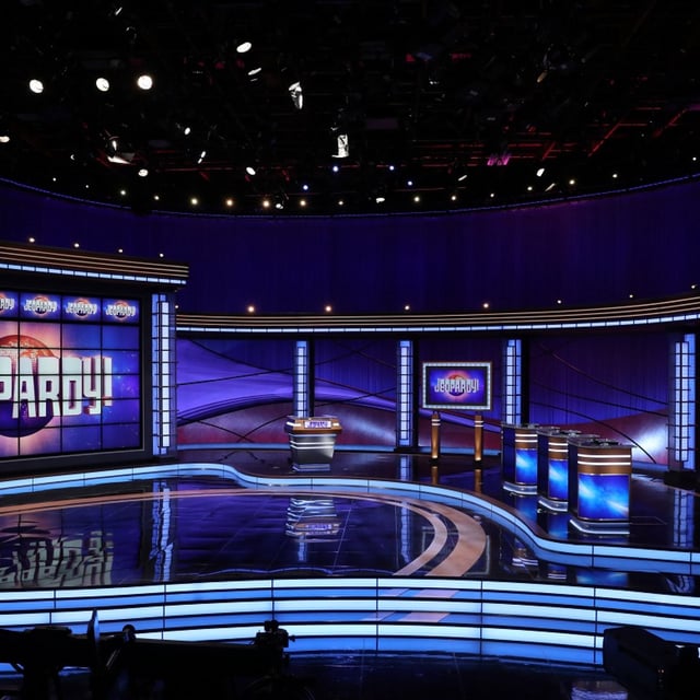 A photo from the set of popular game show 'Jeopardy!' Former contestant and author Brendan Dubois was recently arrested for disturbing charges.