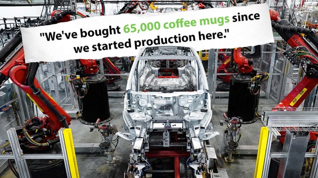 Okay, Who Keeps Stealing The Coffee Mugs At The Tesla Factory?: Weird