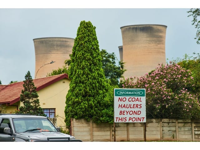 The Hendrina coal-powered power station, operated by Eskom Holdings SOC Ltd., in Middelburg, South Africa, on Tuesday, Dec. 26, 2023. Coal-fired power plants operated by South Africa's state utility are emitting pollutants that primarily cause respiratory diseases such as asthma at almost 42 times the intensity of those in China.