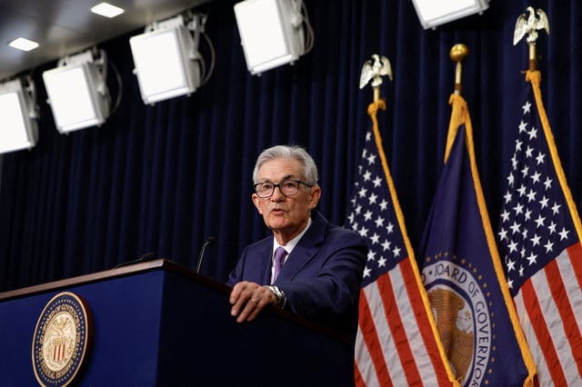 U.S. Federal Reserve Chair Jerome Powell delivers remarks during a press conference following the announcement that the Federal Reserve left interest rates unchanged, in Washington, U.S., June 12, 2024.