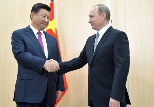 Chinese president Xi Jinping and Russian president Vladimir Putin (Wikimedia Commons)