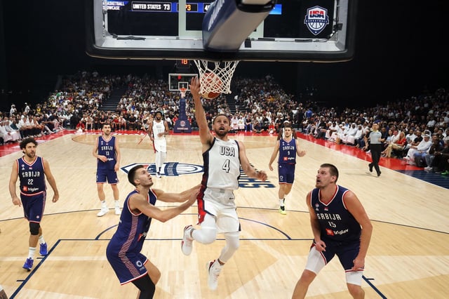 Steph Curry had a game high 24 points for the USA.
