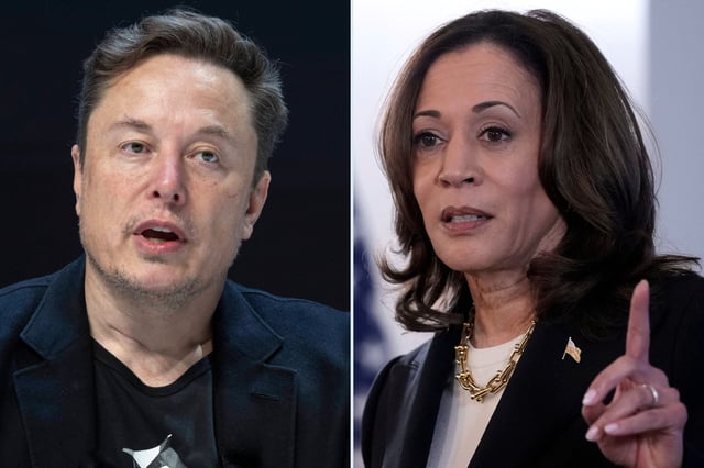Elon Musk, Kamala Harris