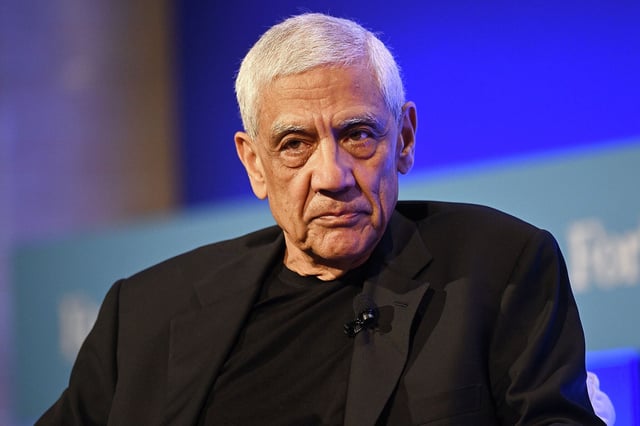 Vinod Khosla speaks at the 2024 Forbes Iconoclast Summit on June 20, 2024, in New York. The Bay Area billionaire had some choice words about Donald Trump after Elon Musk urged him to vote for the former president in November.