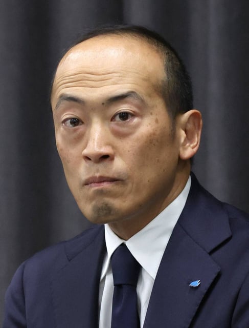 Kobayashi Pharmaceutical Co.’s outgoing president Akihiro Kobayashi has expressed his intention to take responsibility for any harm caused. Photo: Jiji Press/AFP