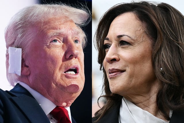 Donald Trump and Kamala Harris.