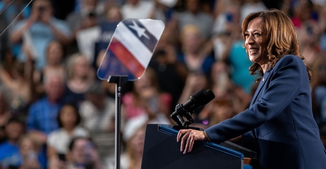 Vice President Kamala Harris campaigns Tuesday in West Allis, Wisconsin. (Jim Vondruska/Getty Images)