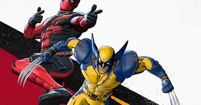 Deadpool and Wolverine posing
