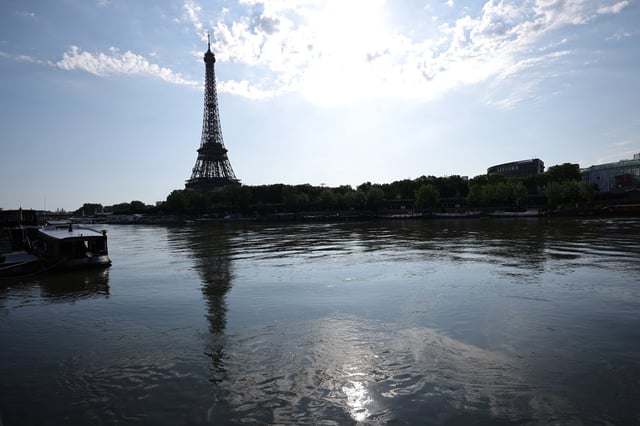 The Seine River in Paris, on July 29 2024. 