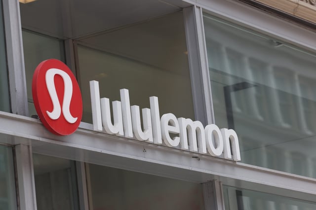 NEW YORK, NEW YORK - JUNE 05: Lululemon signage is seen at a department store on June 05, 2024 in New York City.