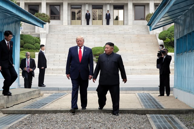 Trump and Kim in 2019