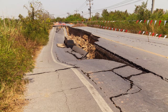 Cracked road