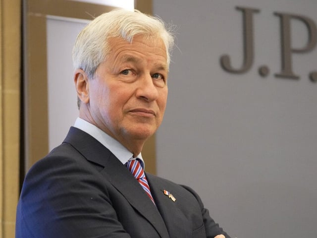 JP Morgan CEO Jamie Dimon looks on during the inauguration the new French headquarters of JP Morgan bank on June 29, 2021.