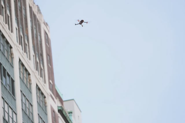 An NYPD drone in December.