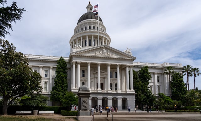 People visiting California State Capitol in Sacramento, California, USA, on June 5, 2023. The California State Capitol is the seat of the state government in Sacramento, the state capital of Californi
