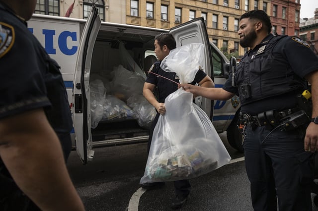 Police Officers Seize Products from Cannabis Shop