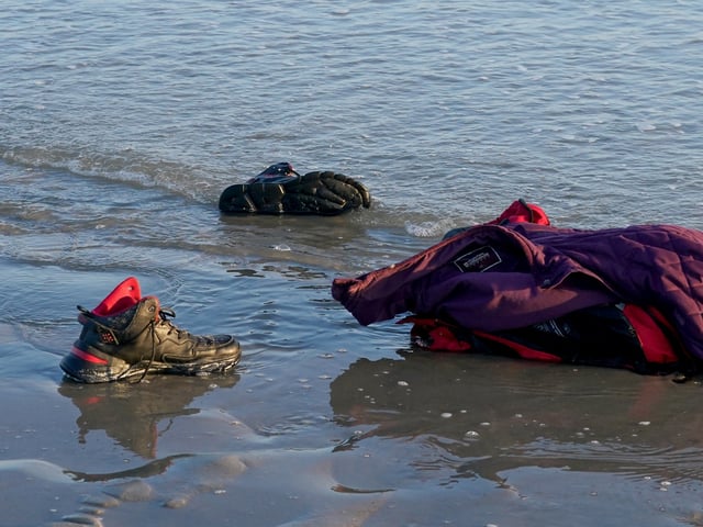 Debris left by people thought to be migrants after boarding a small boat off the beach in Gravelines, France. Picture date: Monday July 29, 2024. (Photo by Gareth Fuller/PA Images via Getty Images)