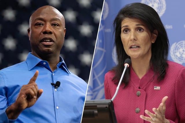 Sen. Tim Scott (R-S.C.) and Nikki Haley
